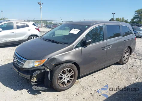 2013 Honda Odyssey Ex-L из США, поврежденный, VIN 5FNRL5H68DB070115